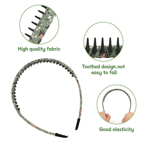 Miniatura 6 de 6 diademas de peine para mujer, diademas para cabello rizado, diademas antideslizantes para mujeres, peine de dientes de resina, diadema de aro para