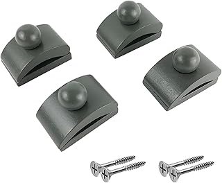 Precision Quilting Tools 4 Pcs Premium Wall Tapestry Hanger, Durable Small Tapestry Wall Hanging Clips with 4 Screws for Easy Display - Quilting Supplies - Wood, 3.25 x 2 Inches - Grey Finish