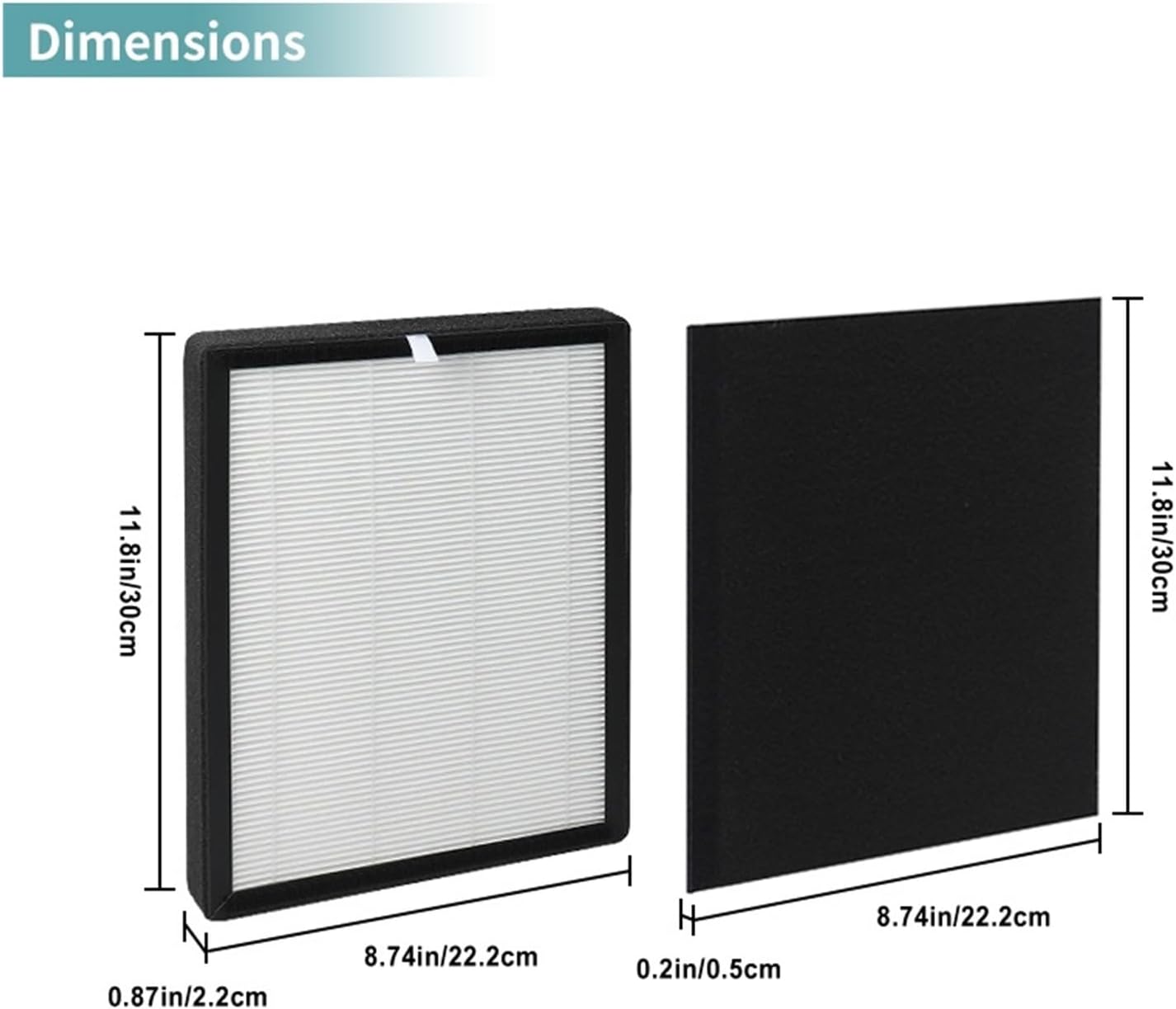 Compatible For VEVA Pro 9000. Air Purifier With 2 Filters And 4 Pre-filters