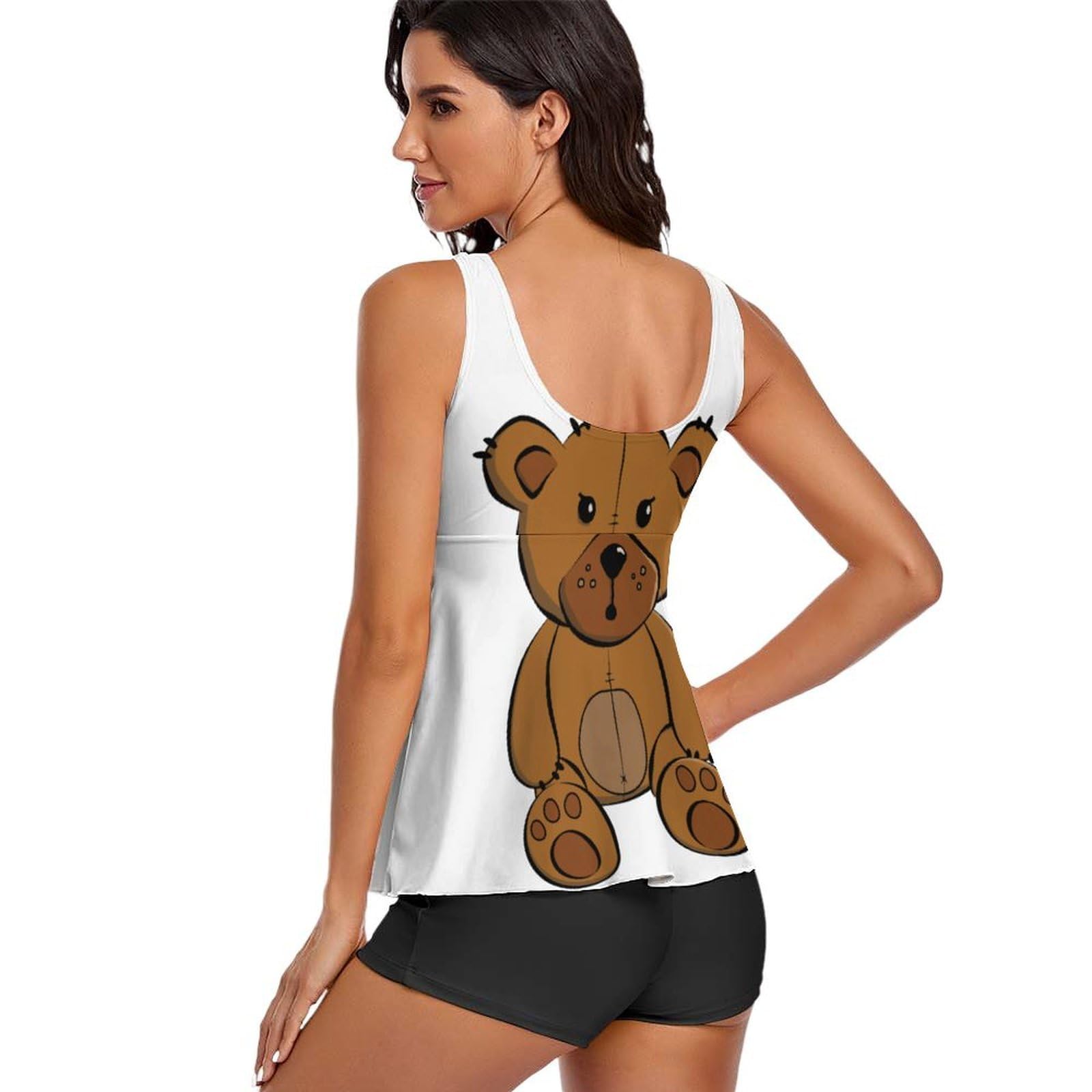 Badeanzüge für Damen, Teddybär-Tankini für Damen mit Shorts, Bademode zum Surfen, Tauchen