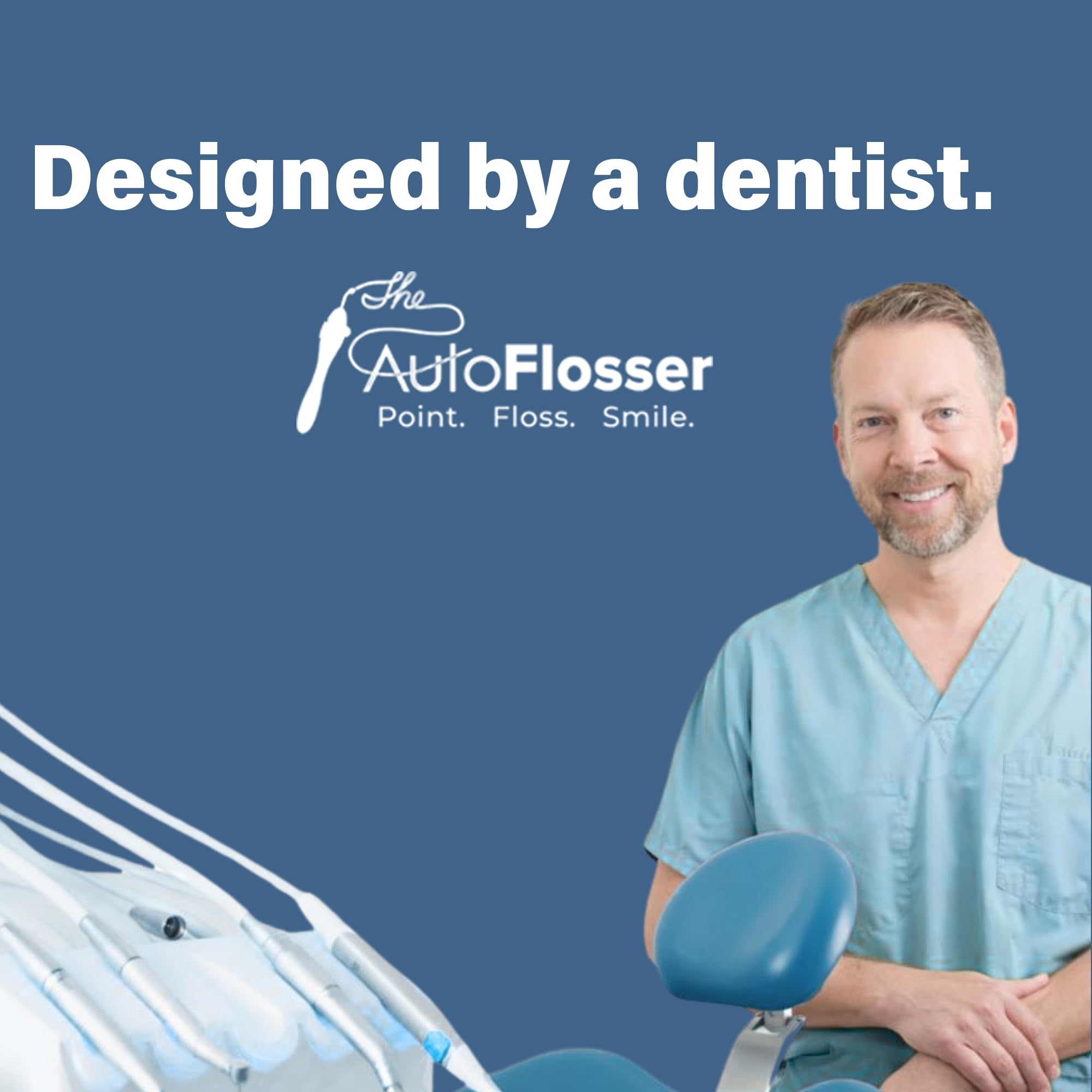 AutoFlosser - Hilo dental para implantes, puentes, aparatos ortopédicos y retenedores unidos (Stiff-Glide), 90 hebras