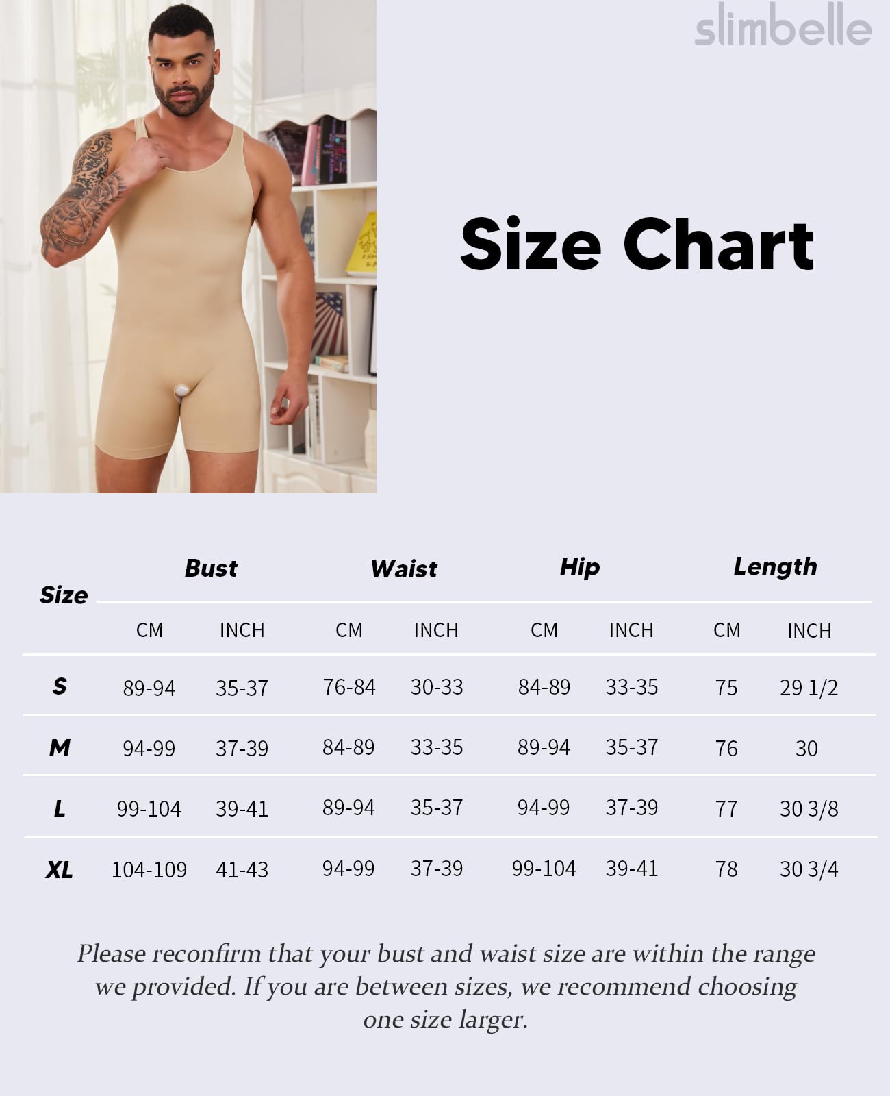 SLIMBELLE Bielizna modelująca męskie podkoszulki kontrola brzucha modelująca całe ciało bielizna męska body bezszwowa lekka modelująca tank top, biały - 01, L | Bezszwowa i lekka, modelująca całe ciało dla mężczyzn, miękka jak druga skóra
