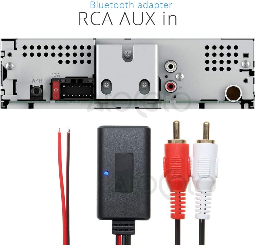 Adaptateur Bluetooth AUX Yctze Pour Autoradio - Compatible VW RCD RNS MCD - Module 12V
