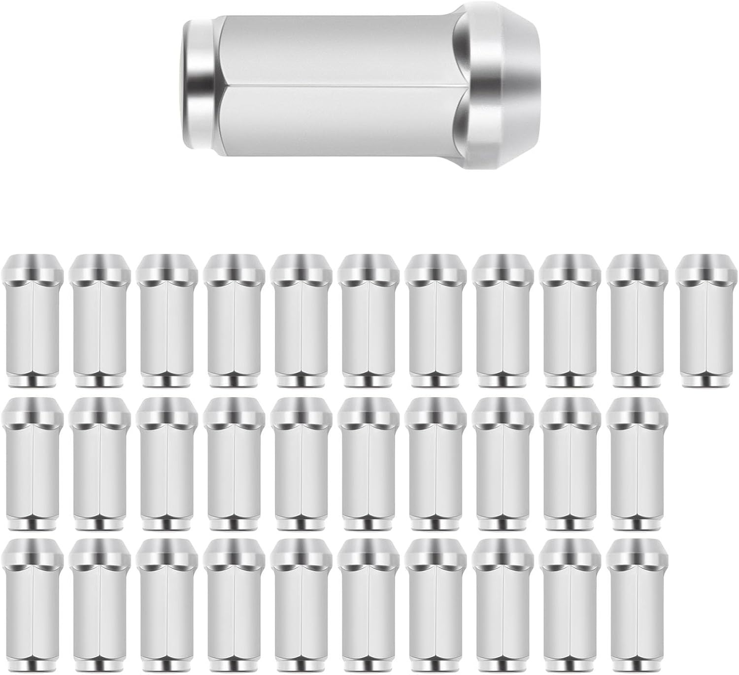 SCITOO M14x1.5 Wheel Lug Nuts,Chrome Lug Nuts Spline Closed End Socket Thread,14X1.5 Lug Nuts 3/4" Hex for Ford for F-250 for GMC Yukon for Cadillac 32pcs Chrome