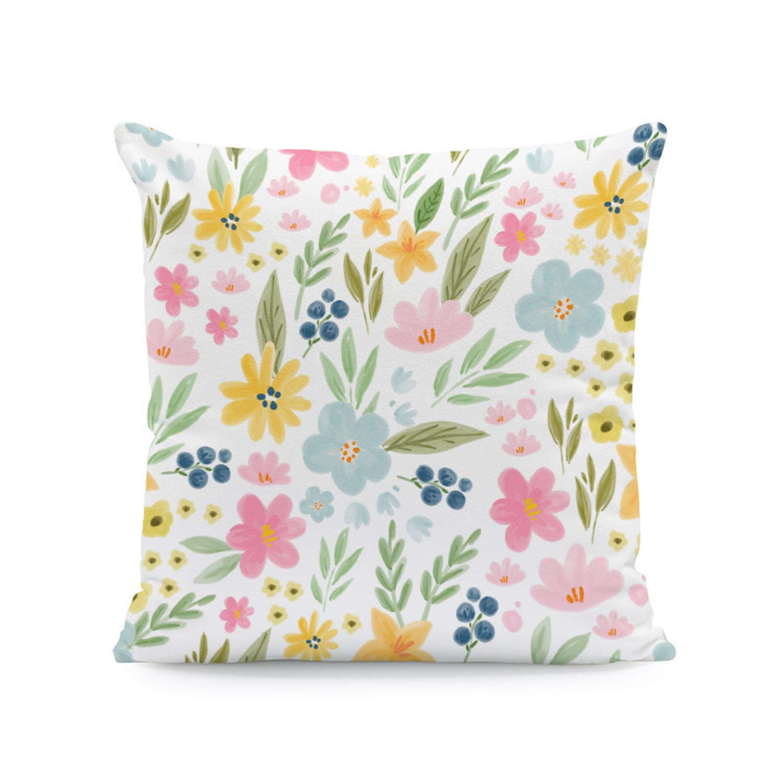 ZEPFJHE Decorative Pillow Cover 45 Cm Polyester Cushion Cover with Printed Front for Sofa Living Room Bedroom Accent Sofa Seating Accent