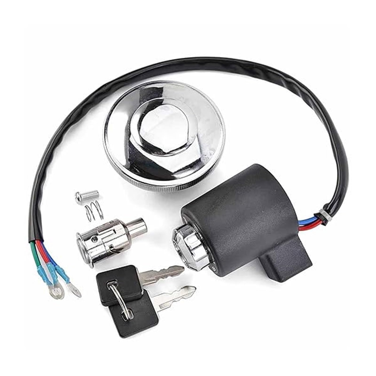 Cerradura De Encendido para XL883 para Sportster 883 1999-2005 61272-92C Interruptor Arranque Bloqueo Encendido Motocicleta Tapa Tanque Gasolina Combustible