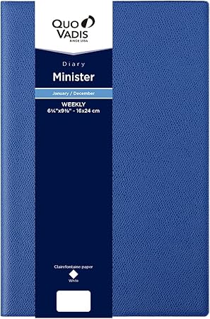 Amazon 22年 1月始まり 手帳 クオバディス ダイアリー ミニスター 週間バーチカル B5変型 16 24cm 英語版 アンパラ ブルーオーシャン Qvbl 文房具 オフィス用品 文房具 オフィス用品