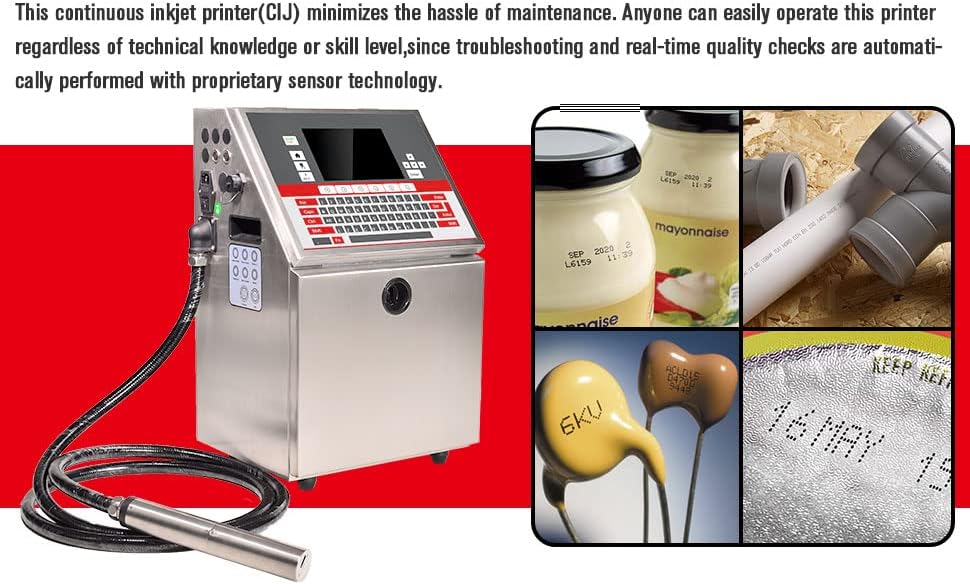 Miniatura 2 de PKEOKO Impresora de inyección de tinta de mano Impresora de inyección de tinta en línea Impresora de inyección de tinta continua (CIJ automático)