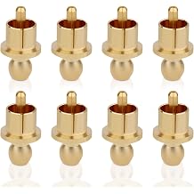 RCA Male Plugs 8Pcs for Audio,Speakers,Subwoofers,AmplifierGold Plated | RCA Dust Caps RCA Shorting Plugs Shileding Caps, Detachable Center Pin Noise Stopper Dust Proof Protectors