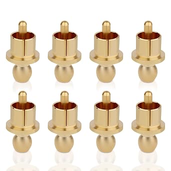Monosaudio RCA Male Plugs RCA Dust Caps, 8Pcs RCA Shorting Plugs Shileding Caps, Detachable Center Pin Noise Stopper Dust Proof Protectors for Audio,Speakers,Subwoofers,AmplifierGold Plated