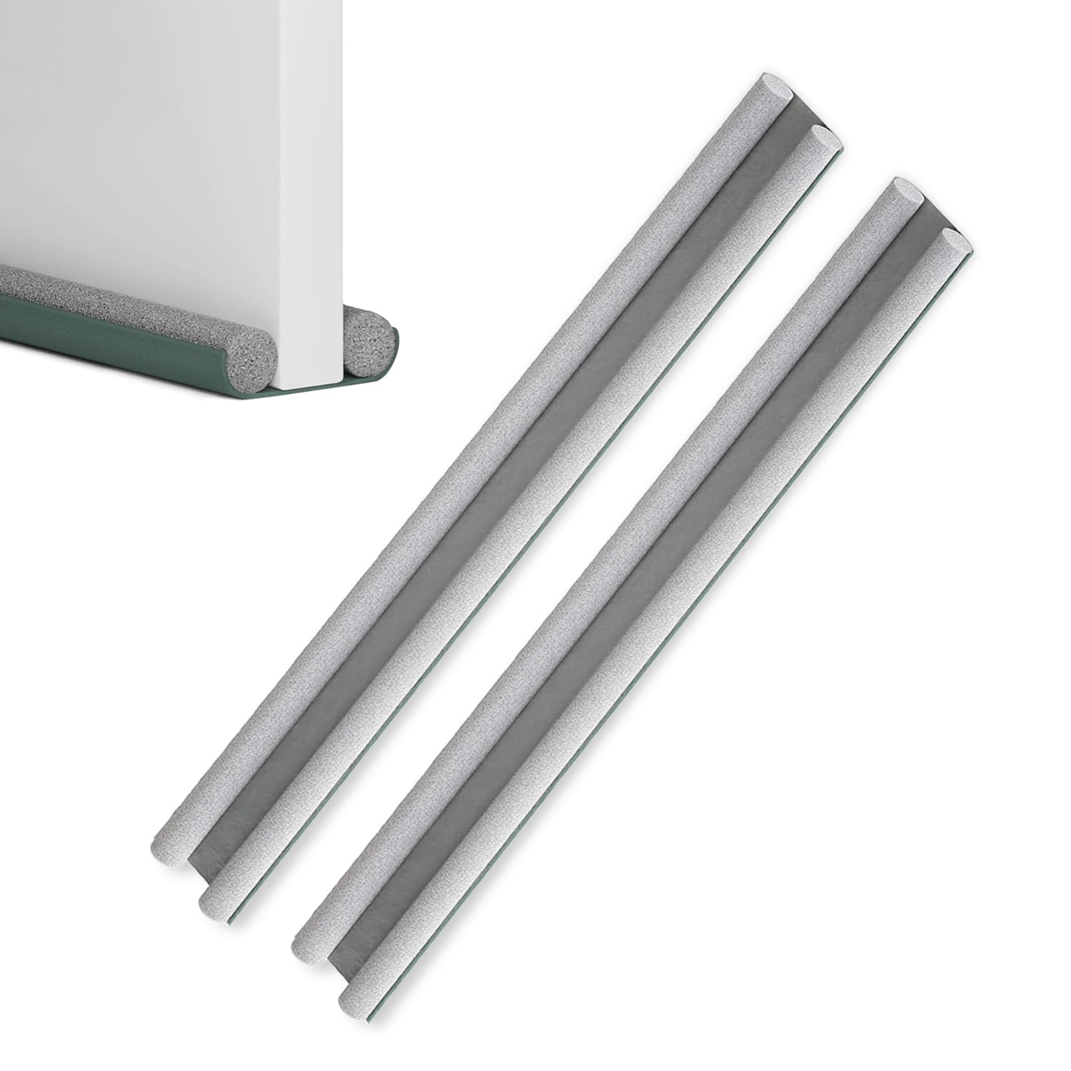 Draught Excluder for Doors 2 Sided (Pack of 2) 36-inch Under Door