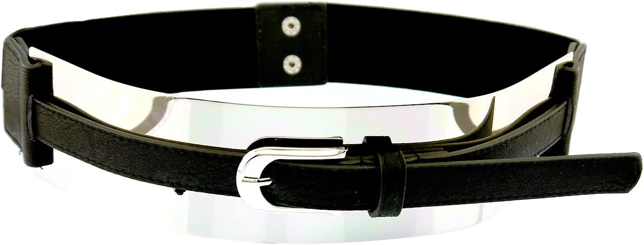 BlingKicks women's buckle belt across plate stretch