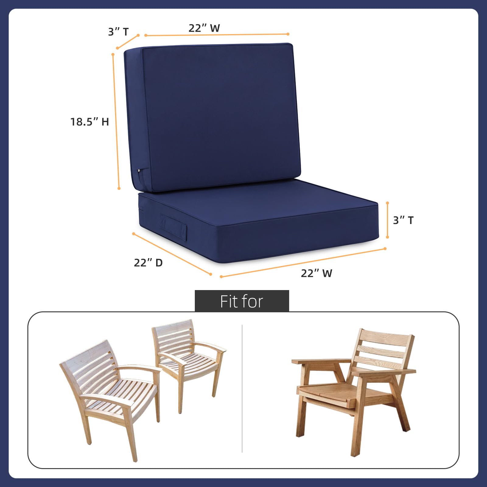 Patio Chair Cushions Fabuday Outdoor Chair Cushions Set