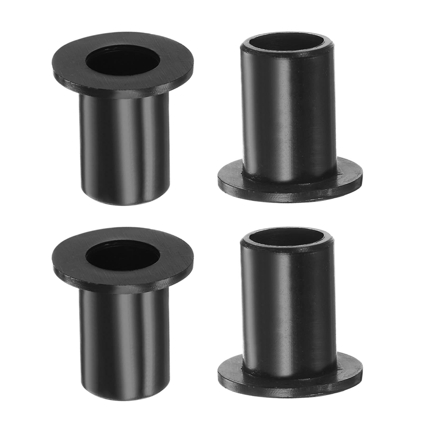 HARFINGTON 4pcs Flanged Sleeve Bearings 10.1mm Bore 13mm OD 20.5mm Length Nylon Bushings for Shaft, Black
