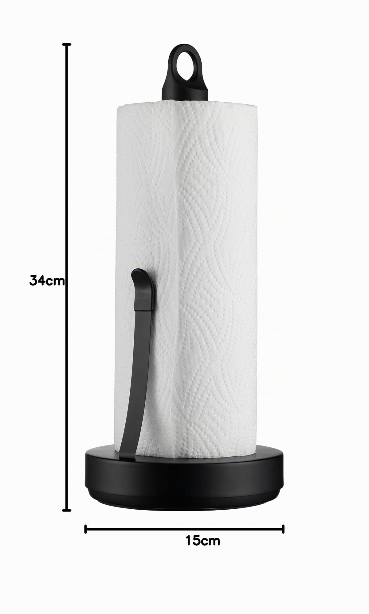 blomus -Loop 64364 - Portarrollos de cocina, tecnología innovadora, práctico ayudante doméstico, color negro