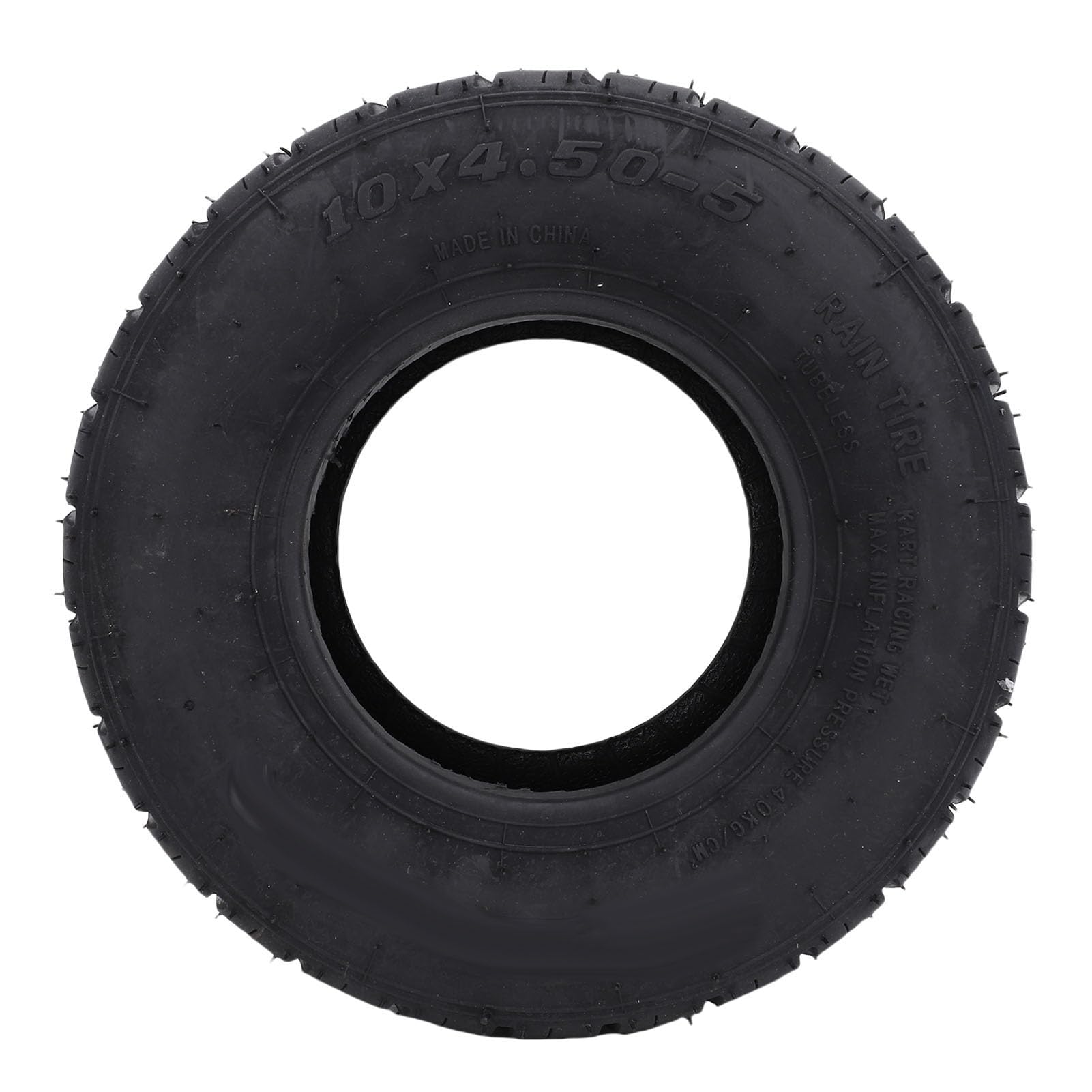 Pneumatico per Ruota Anteriore Go Kart, Pneumatico per Ruota Tubeless in Gomma ATV UTV 10x4.50-5, Battistrada Antiscivolo a 4 Strati Stabilità per l'uso in Pioggia per Cerchio Anteriore Go