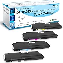 4 Packs Compatible Toner Cartridge for Xerox VersaLink C400 C400V C400N C400DN C405 C405V C405N C405DN Printer, High Yield 10500 Pages for BK, 8000 Pages for C M Y
