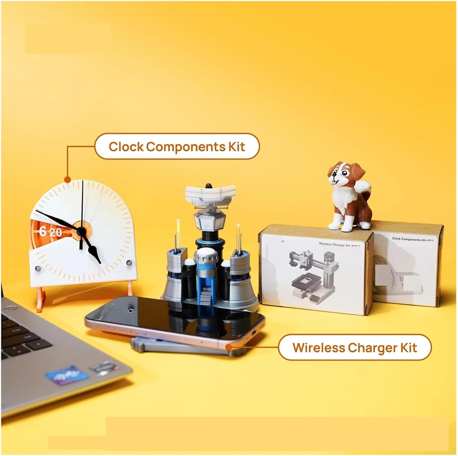 For Bambulab Clock and Charger Bundle For BambooLab Clock Components Kit 011(Wireless Charger Kit)