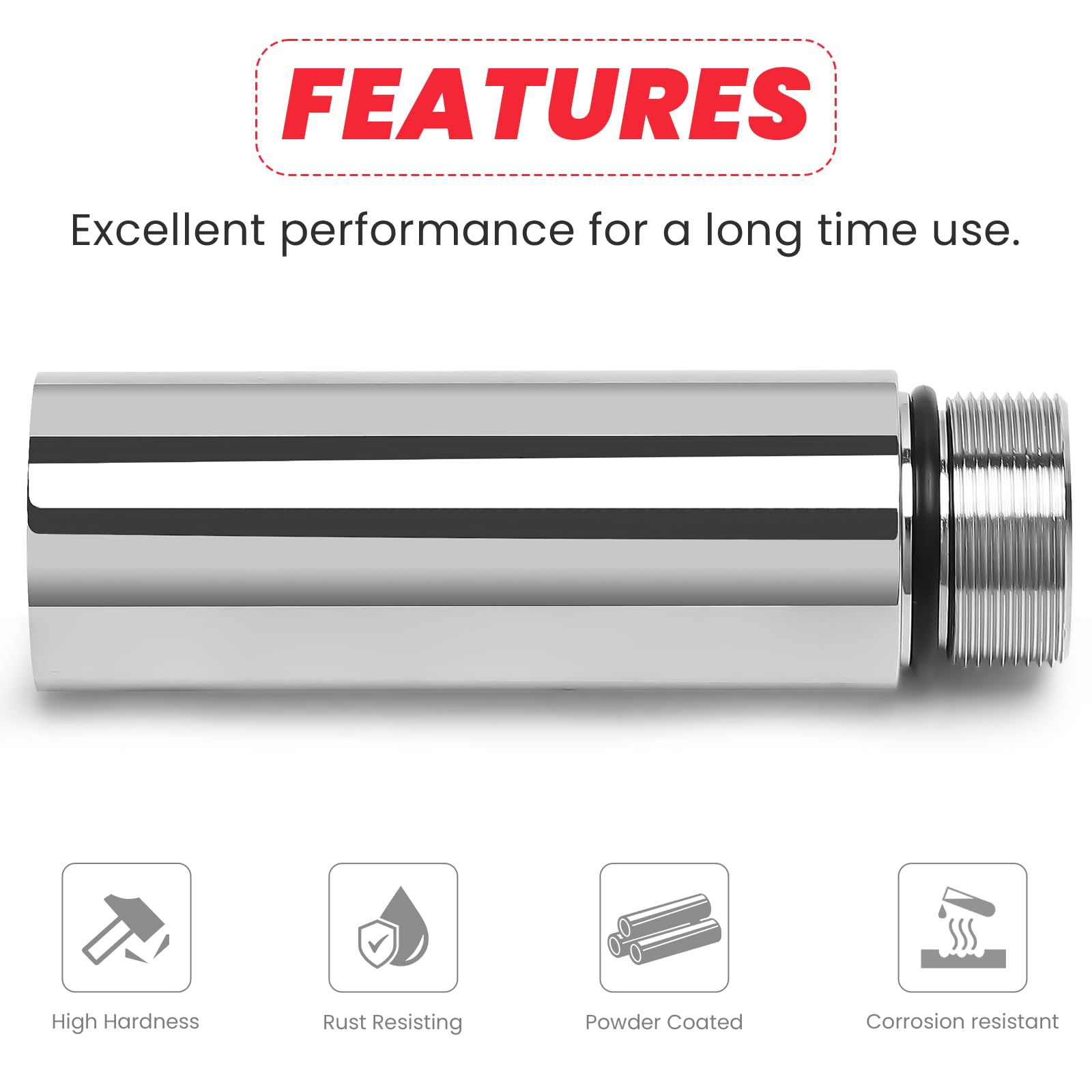 Steel 39mm Fork Tube Extensions Motorcycle Front Fork Tube 2"-5" Extender For Harley Dyna Glide Sportster 883 1200 XL FXD Custom - 201355758 - View #4