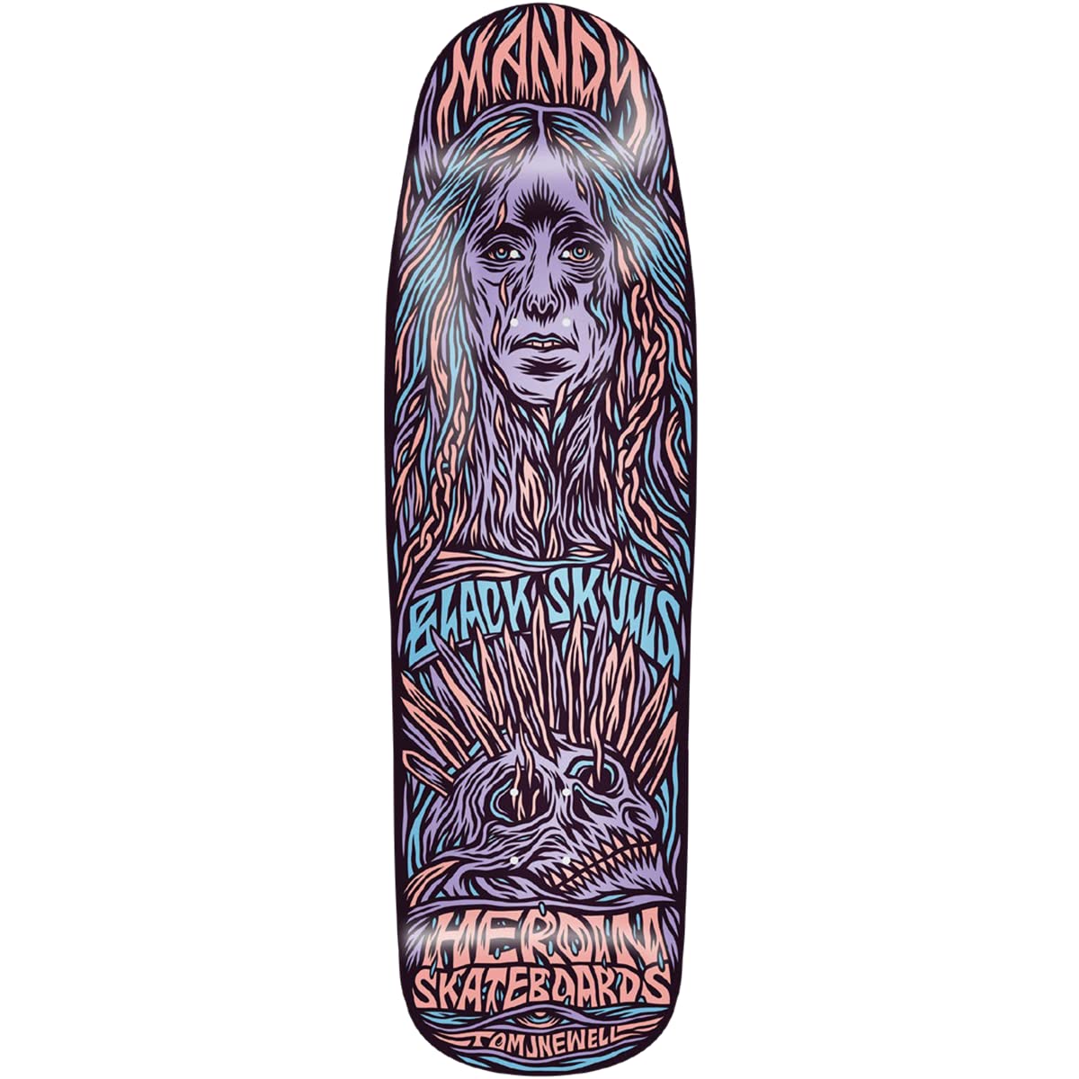 Amazon.com : Heroin Mandy x Newell Skateboard Deck -9.25x32