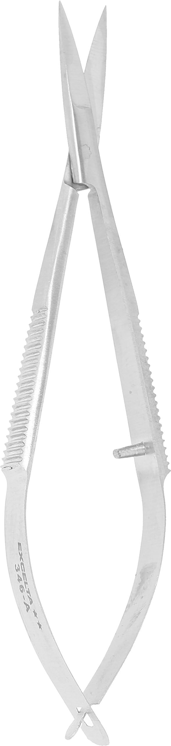 Excelta - 346A - Scissor - Micro Self-Opening - Straight - Two Star - SS - Blade Length .5" (12.5mm), 0.086" Height, 0.33" Wide, 3.75" Length