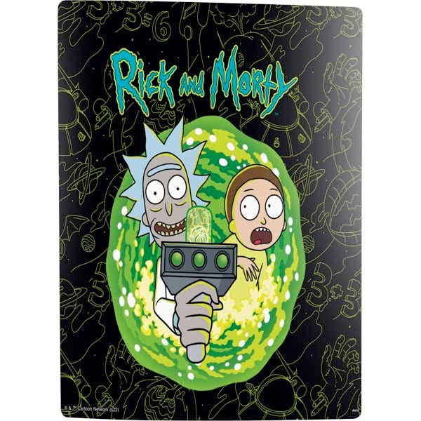 Rick And Morty PS5 Controller Skin - Officially Licensed Portal Travel Design Decal Wrap