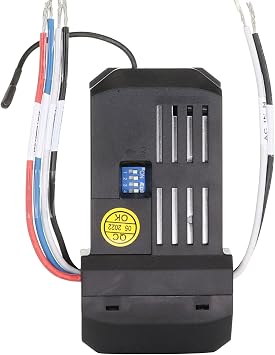 Anderic UC7067GMRX Ceiling Fan Receiver Replacement 3-Speed AC Fans Only Compatible with Hampton Bay, Harbor Breeze & More Supports Up/Down Lights - Same as FAN-28R with Up and Down lights