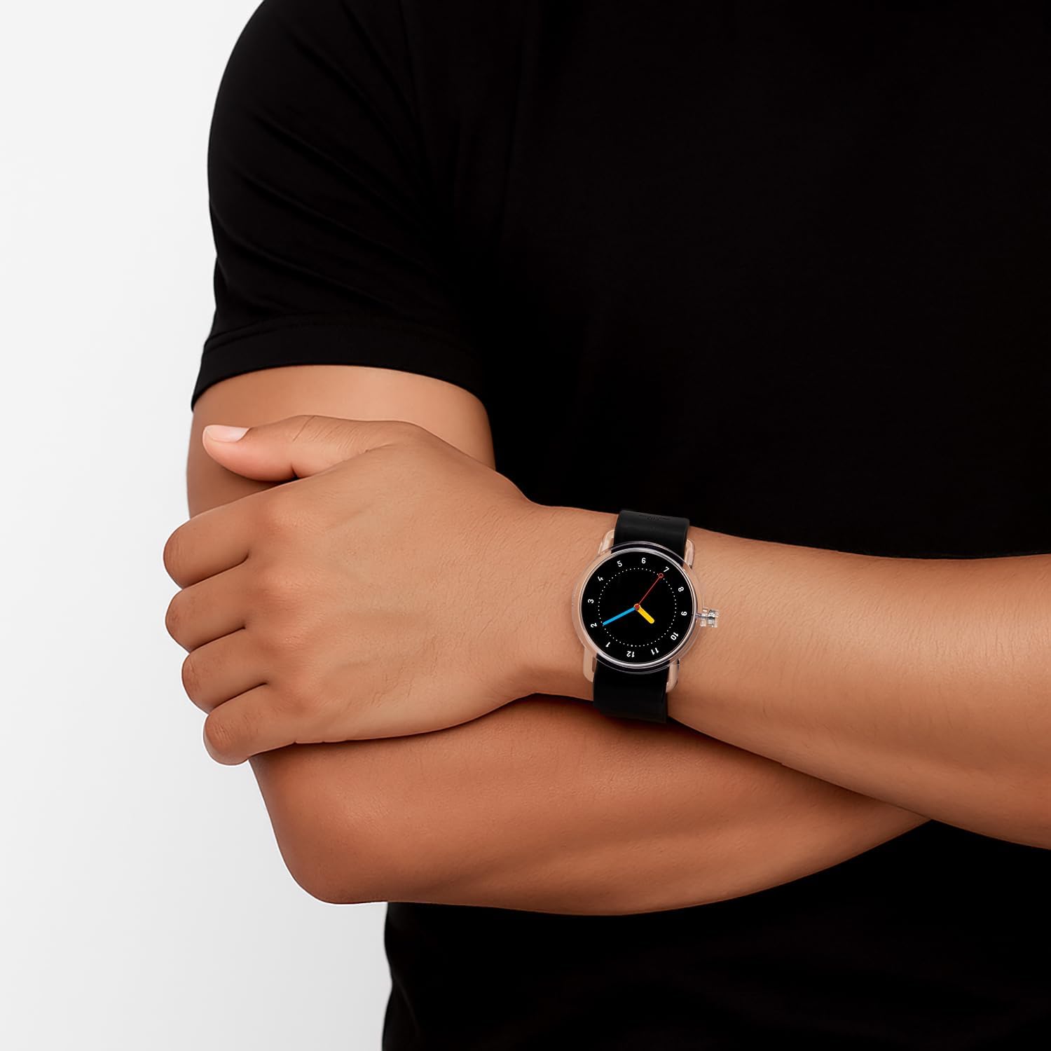 TID No.3 Unisex Minimalist Watch-Japanese Quartz Movement, Waterproof TR90 Resin Case,Minimalist Scandinavian Design, Solid Dial, Silicone Strap, 38mm Wristwatch