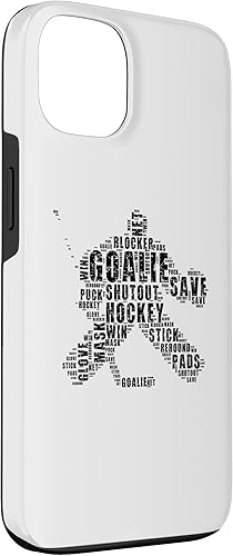 Miniatura 3 de Funda gráfica de portero con texto envejecido para iPhone 13 Hockey Goalie Word Art