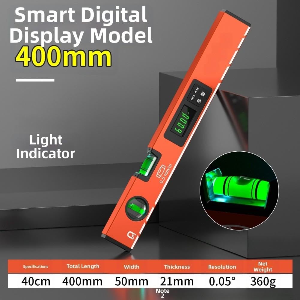 für aluminium Digital Wasserwaage 40mm LCD Display Hell für(400mm)