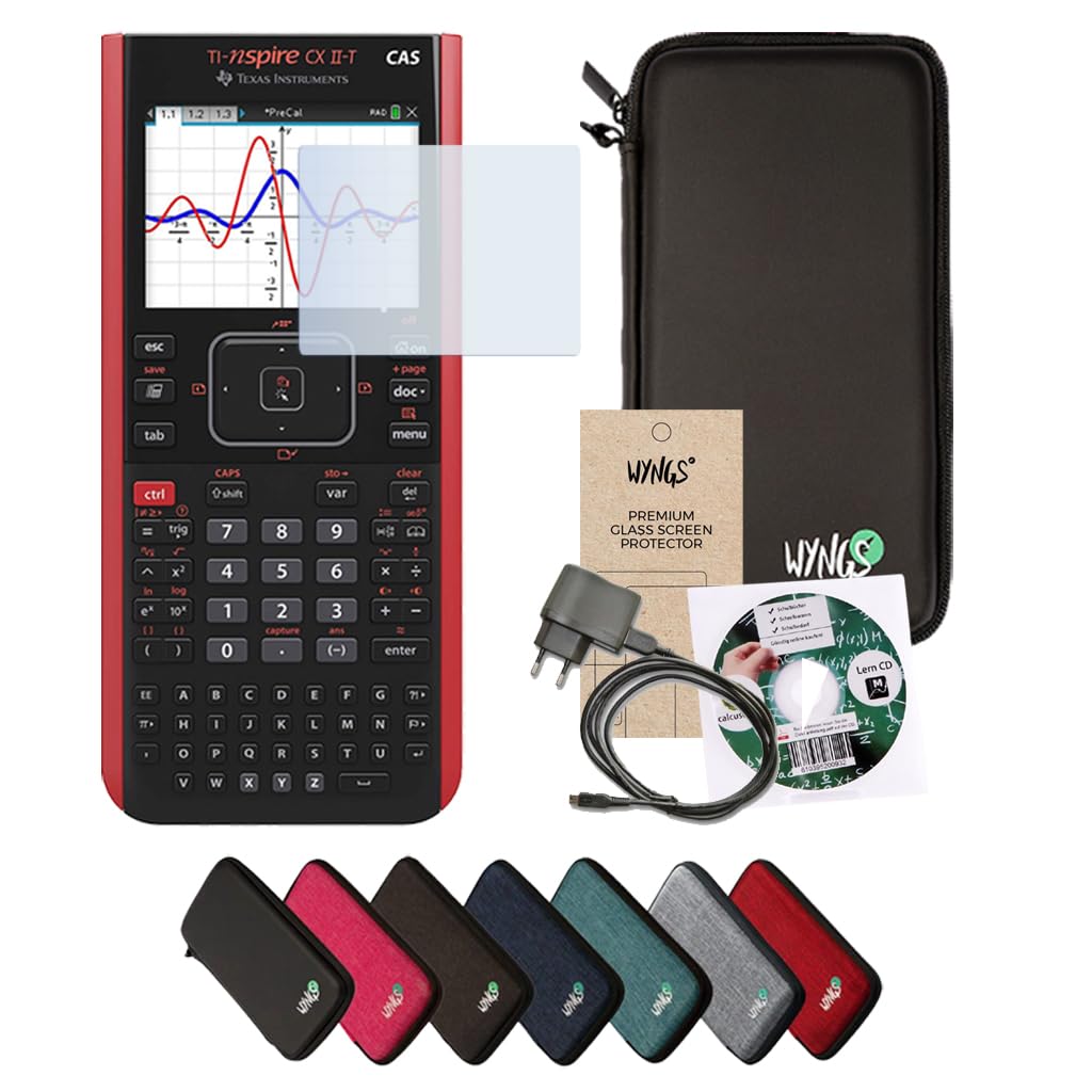 Texas Instruments - TI-30 X Pro Calcolatrice portatile con custodia TI-Nspire CX II-T CAS Streberpaket