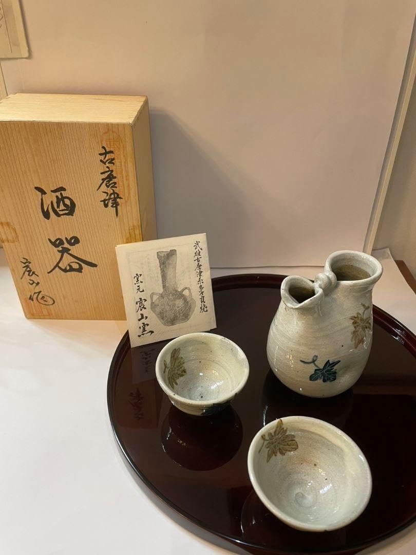 1090 薩摩錫器 錫 黒じょか・ちょか 桜島 イブシ加工 岩切　未使用 錫 黒じょか・ちょか 桜島 黒吹雪漆加工 盃5ヶ 480ml [No.53-1