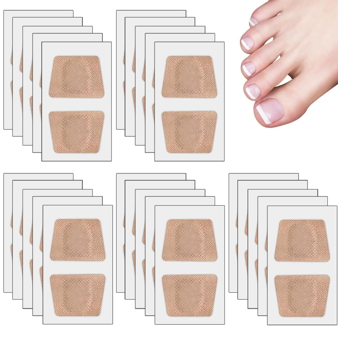 Parche-Uñas Hongos | Antimicótico para Uñas de Pies y Manos | Cura Uñas Dañadas, Amarillas & Quebradizas | Tecnología Hidrogel | Cuidado Natural