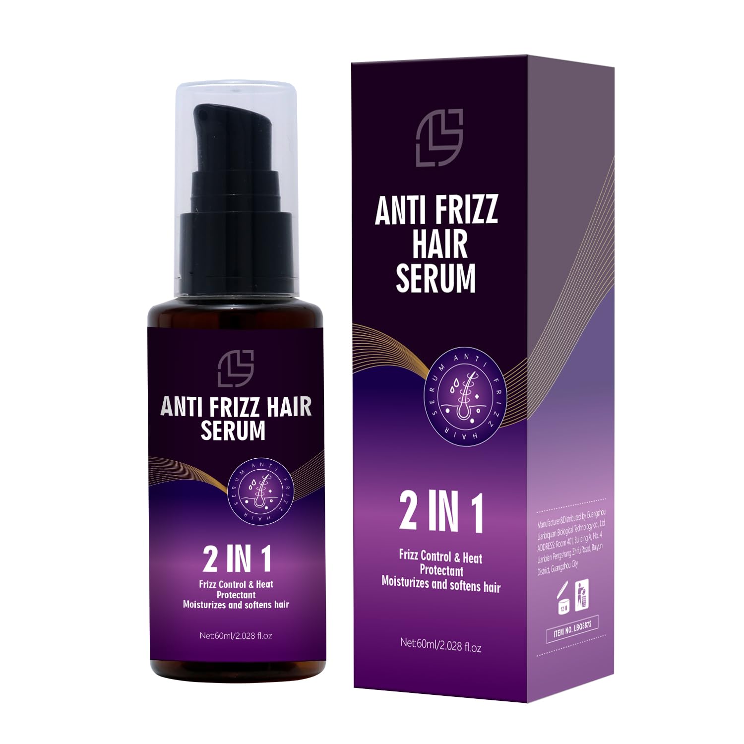 Anti Frizz Hair Serum for – 2 In1 Frizz Control &Heat Protectant with Camellia Japonica Seed Oil for Frizzy, Dry & Damaged Hair – Nourishes and Repairs Hair for Shine and Softness 60mL(2.028 fl.oz) Anti Frizz Hair Serum for – 2 In1 Frizz Control &Heat Protectant with Camellia Japonica Seed Oil for Frizzy, Dry & Damaged Hair – Nourishes and Repairs Hair for Shine and Softness 60mL(2.028 fl.oz)