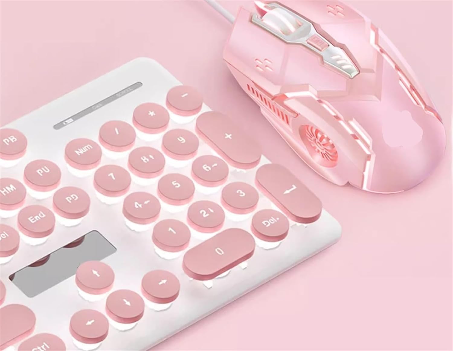 キーボード マウスセット 有線ワイヤレスキーボードマウスコンボレトロ