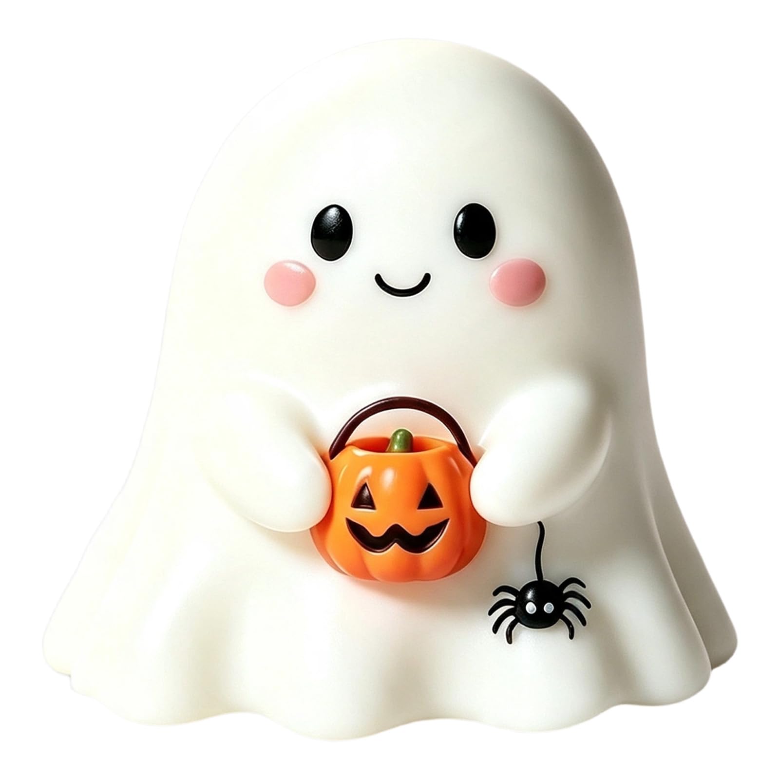 gibxiyza Halloween Ghost Resin Figurine, Cute Pumpkin Witch Hat Statue