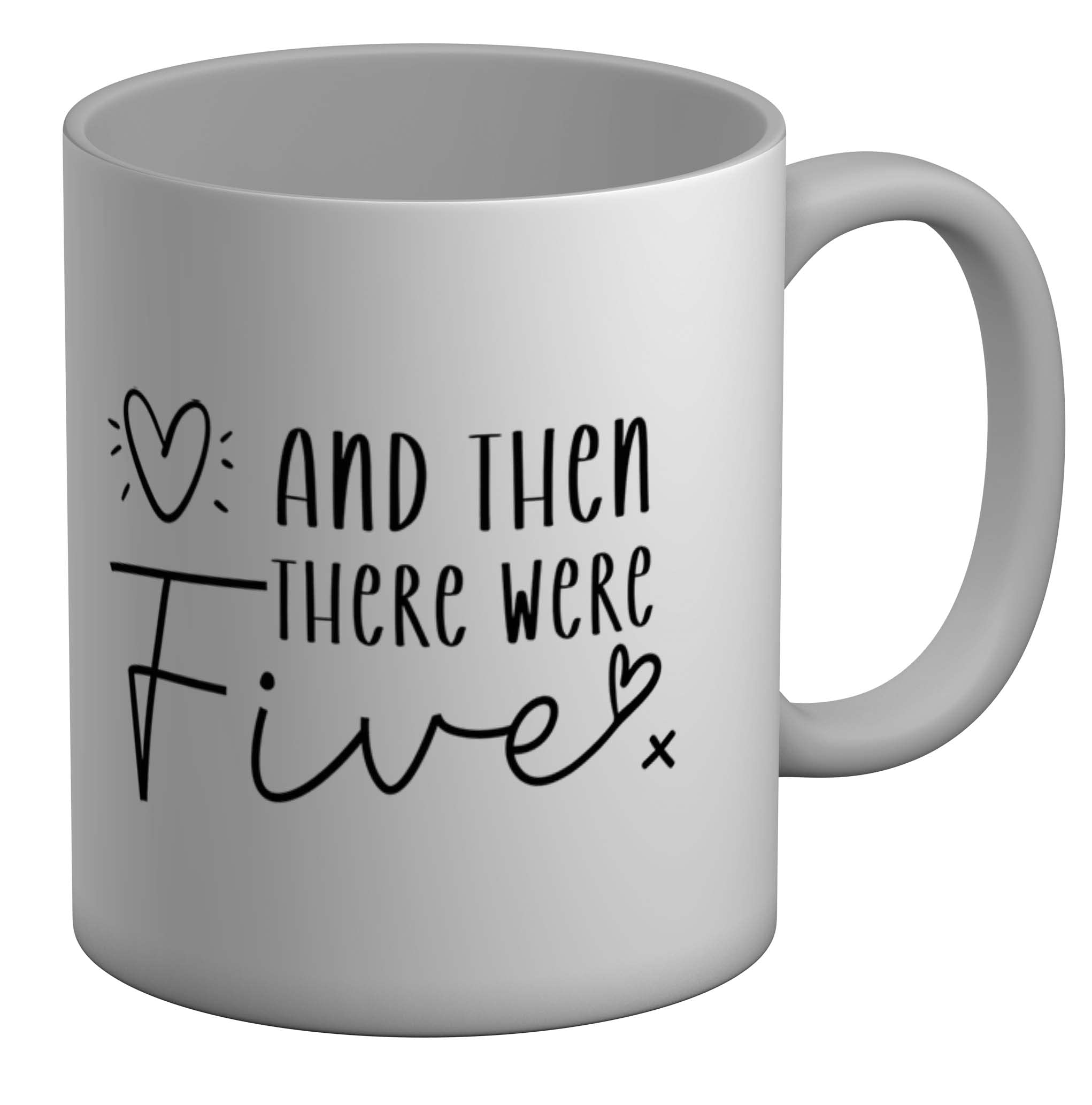 Shopagift Pregnancy Announcement Mug and Then There were 5 Parents Expecting Baby Arrival Reveal White 11oz Large Gift Cup