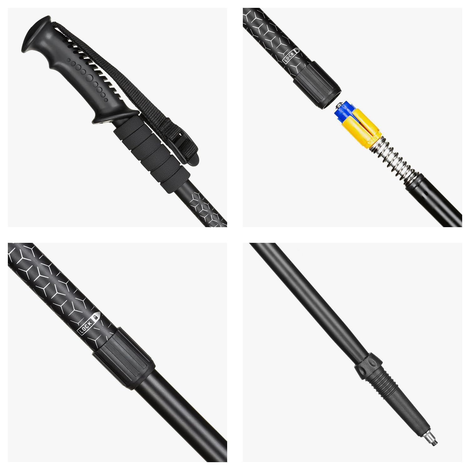 Bastoni da trekking, bastoni da nordic walking, bastoni da escursionismo - regolabili da 65 a 135 cm