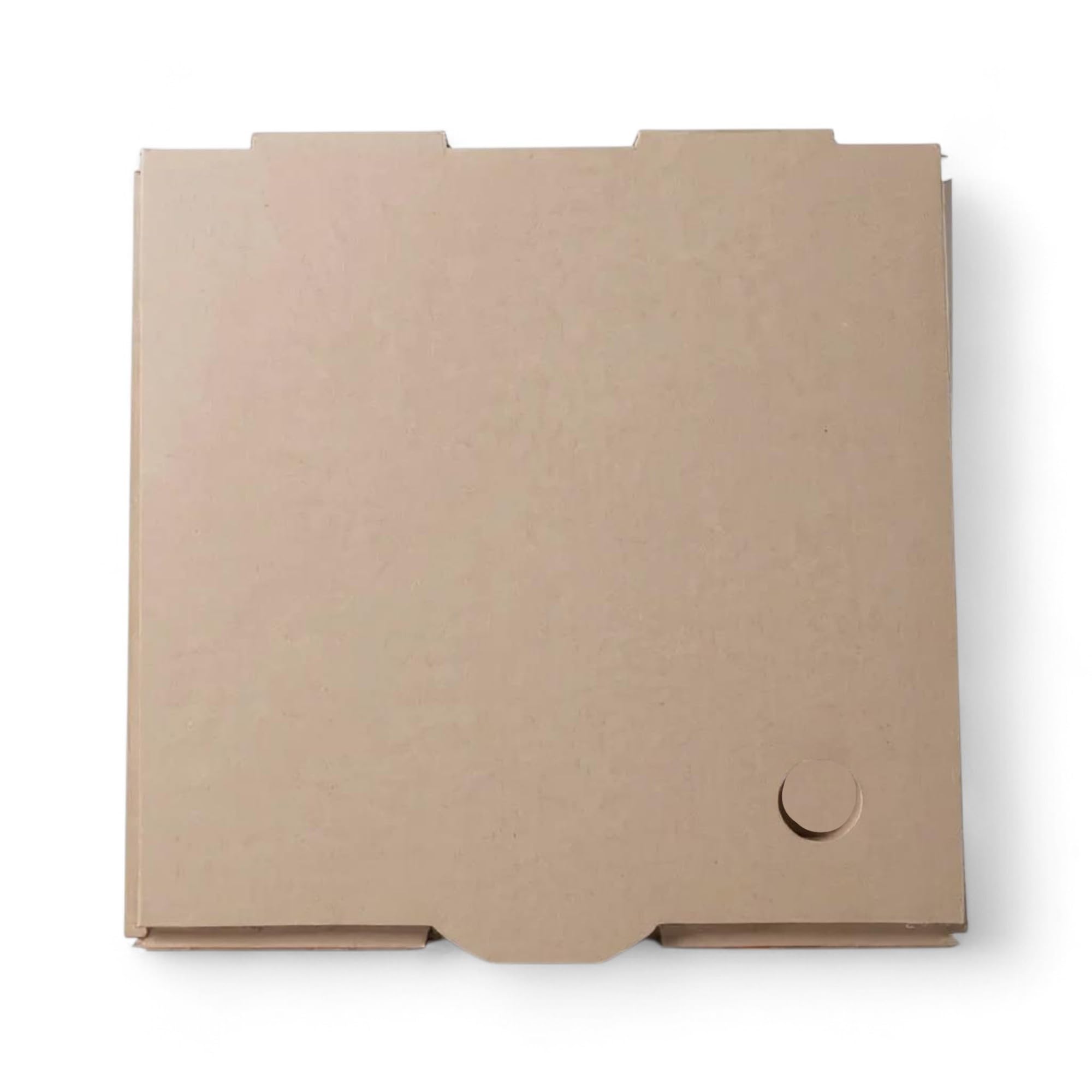 Brown 10 X Plain Kraft Pizza Boxes (18 Inch) | Sturdy Corrugated Cardboard Takeaway & Delivery Boxes For Restaurants, Pizzerias, Food Trucks & Home Use | Recyclable & Eco-Friendly Packaging