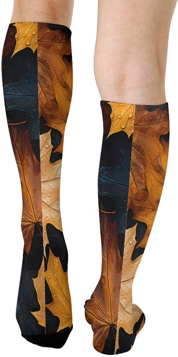 Maple Leaf Knee High Soccer Socks Moisture Wicking