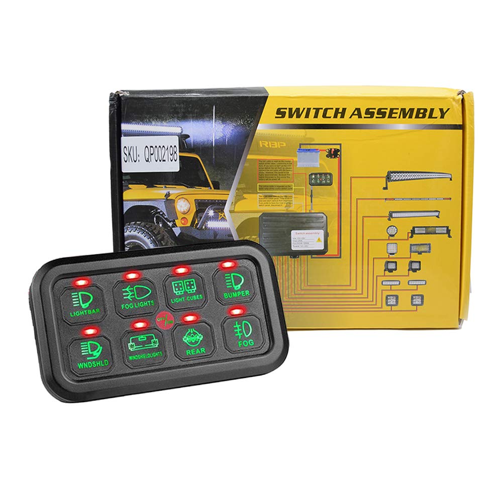 Buy 8 Gang Switch Panel, LED OnOff Car Control Switch Panel Circuit