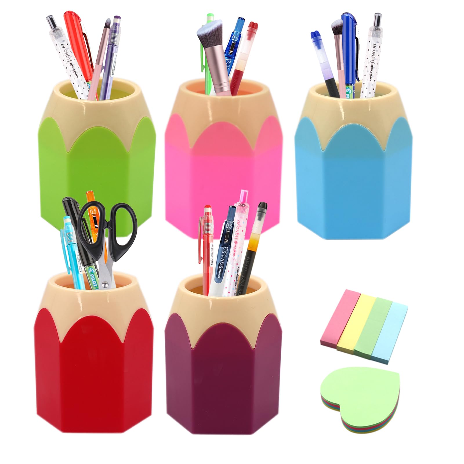 MAINOSHY 5 Pack Pencil Holder Cup