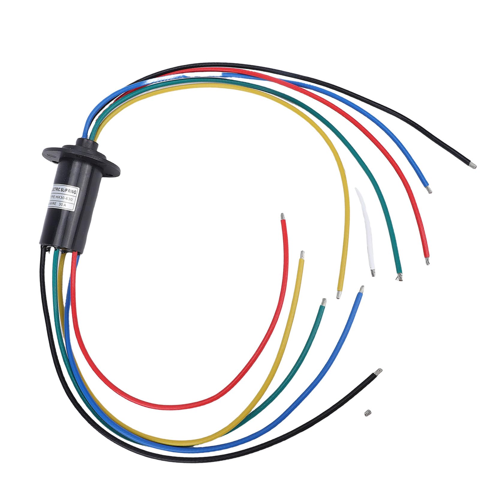 Anillo Colector Eléctrico de 30 Mm, 250 RPM, 6 Cables, 10 A, 15 A, 30 A, Anillo Colector, Junta de Contacto Eléctrica Giratoria, Conmutadores de Conector Giratorio, Ideal para Monitores,