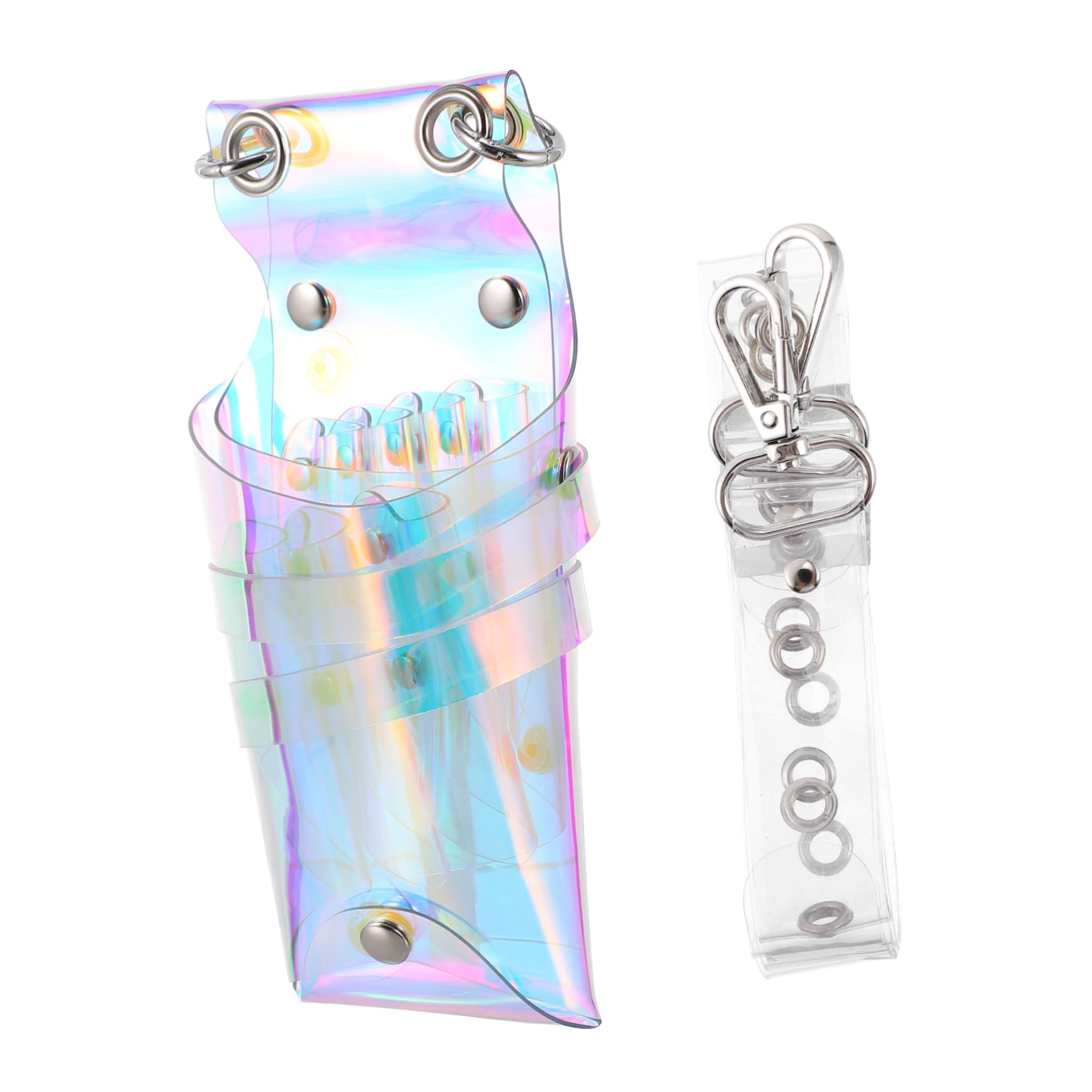 IWOWHERO Scissors Waist Bag for Hair Stylists Barber Scissors Storage Case Stylish Hairdressing Tool Container 7 Colorful Hair