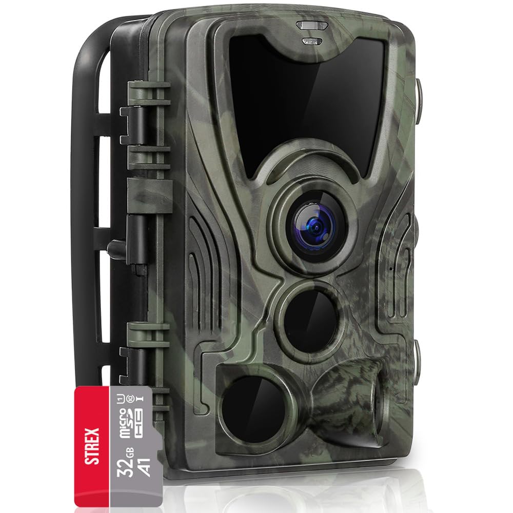 Strex Wildkamera mit Nachtsicht - 120 MP 4K Ultra HD - Wasserdicht - Inkl. 32 GB SD
