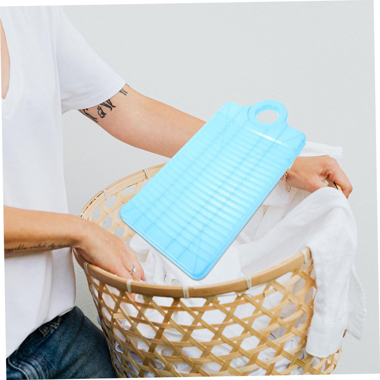 4 Stück Reise Wäschebrett Wäschewaschbrett Kleidungsschrubbbrett Waschbrett Für Wäsche Manuelles Waschbrett Wäsche Kleiderbrett Handwaschbrett Weiches Gummi Blau