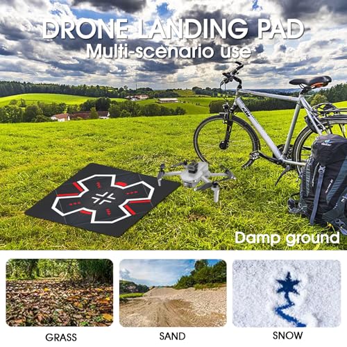 Universal Drone Landing Pad - Fast-Foldable, Portable, Weighted for Wind Resistance | Waterproof Landing Pad Compatible with DJI Mini 4k/3/5 Pro, Mavic 4, Air 3s, Neo, and Flip (black) by mcokoe - Image 5