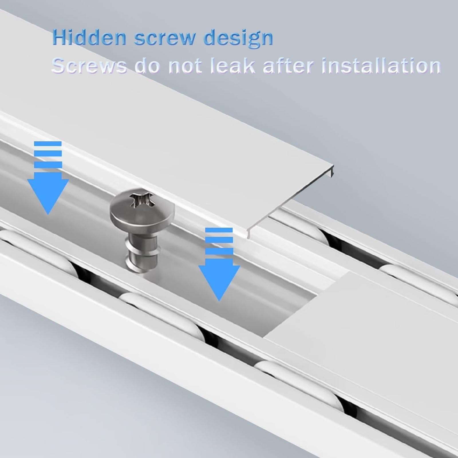 Riel de techo silencioso para cortinas personalizables, ideal para sala de estar, dormitorio, baño y tabiques de 3,4 m