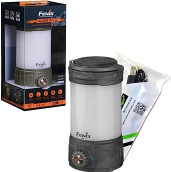 Fenix CL26R Pro 650 Lumen USB Rechargeable White/red Output Camping Lantern/Work Light, Rechargeable Battery with EdisonBright Charging Cable Gray Camo