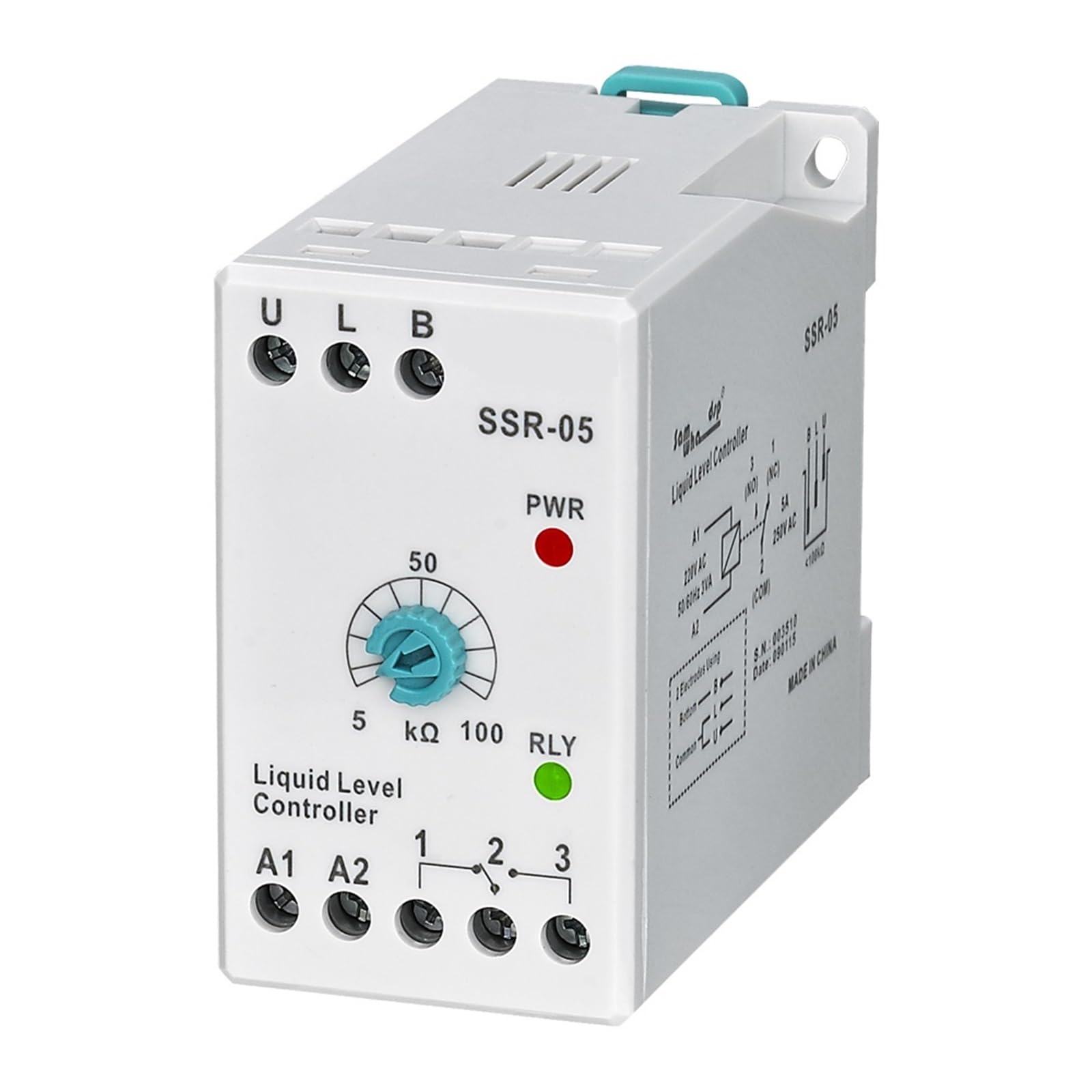 Relais de contrôle de niveau de liquide SSR-05 220VAC à sensibilité réglable sans électrode